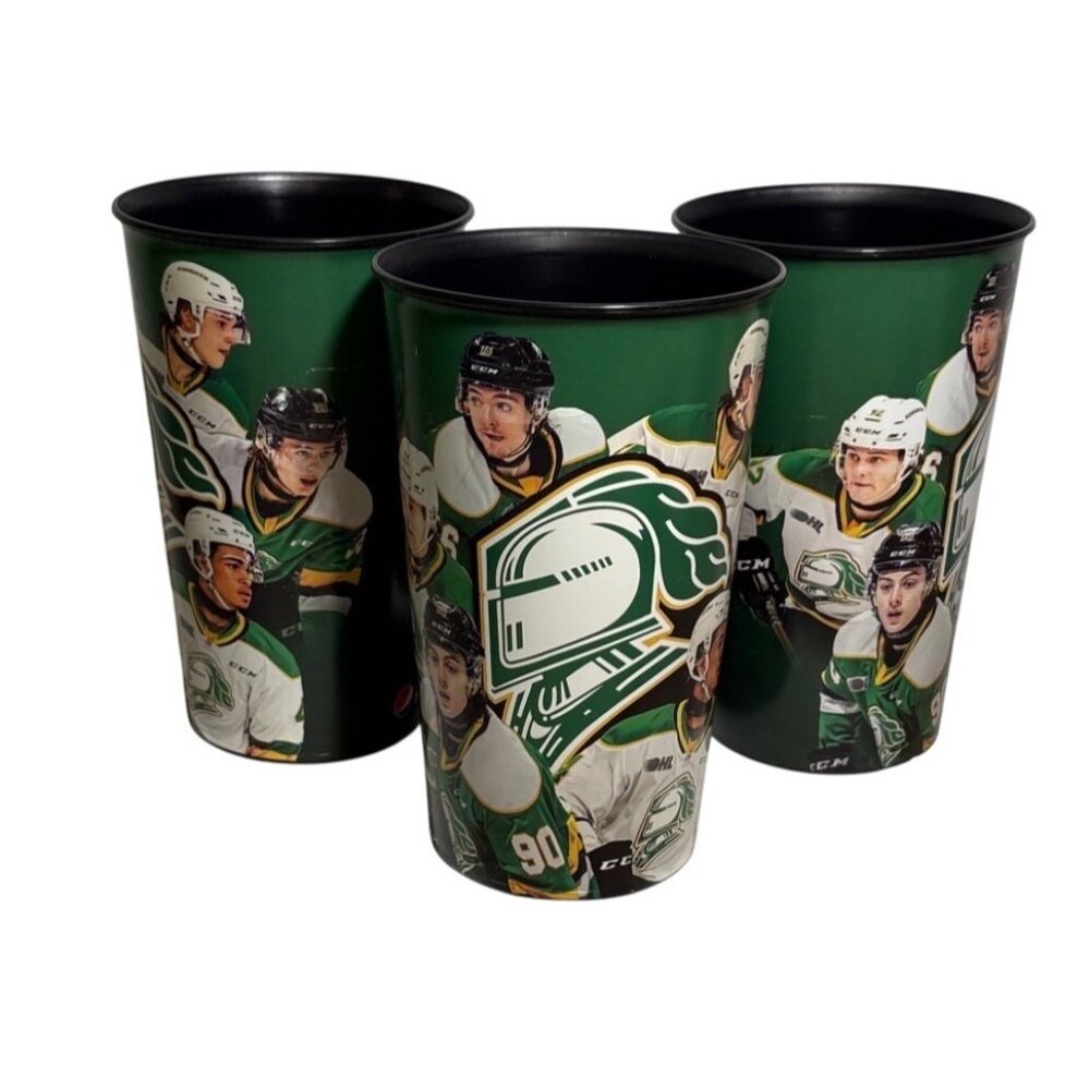 London Knights Cups Pepsi Collector Set Of 3 Official OHL Hockey Merchandise